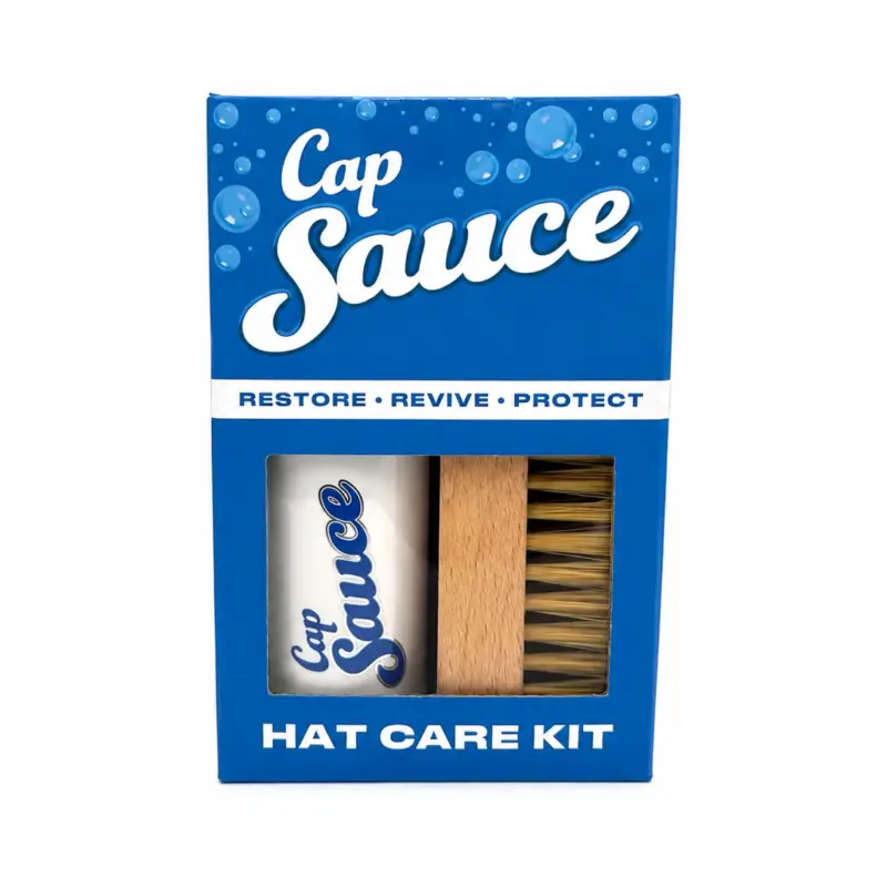 Cap Sauce Hat Care Kit box, front